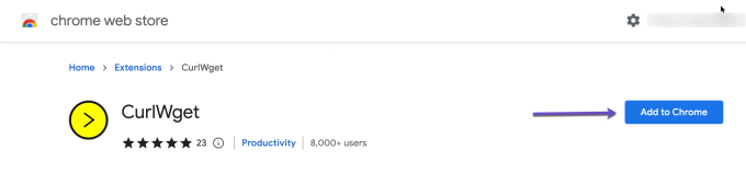 Add CurlWget to Google Chrome