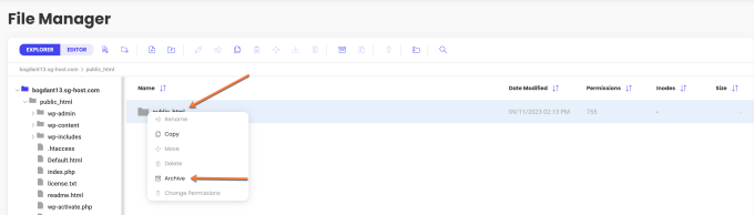 File Manager Archive