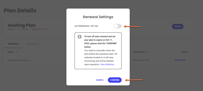 Renewal Settings