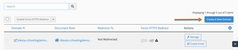 Create a subdomain in cPanel
