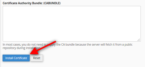 install SSL Certificate in cPanel