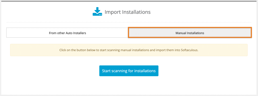 Manual Installations