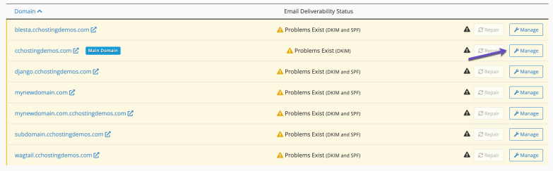 Email Deliverability Manage