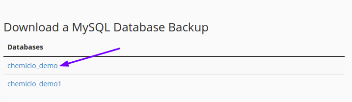 cpanel mysql backup